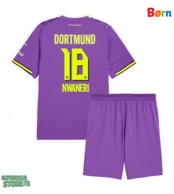 Borussia Dortmund Ethan Nwaneri #18 Replika Babytøj Tredje sæt Børn 2026-27 Kortærmet (+ Korte bukser)